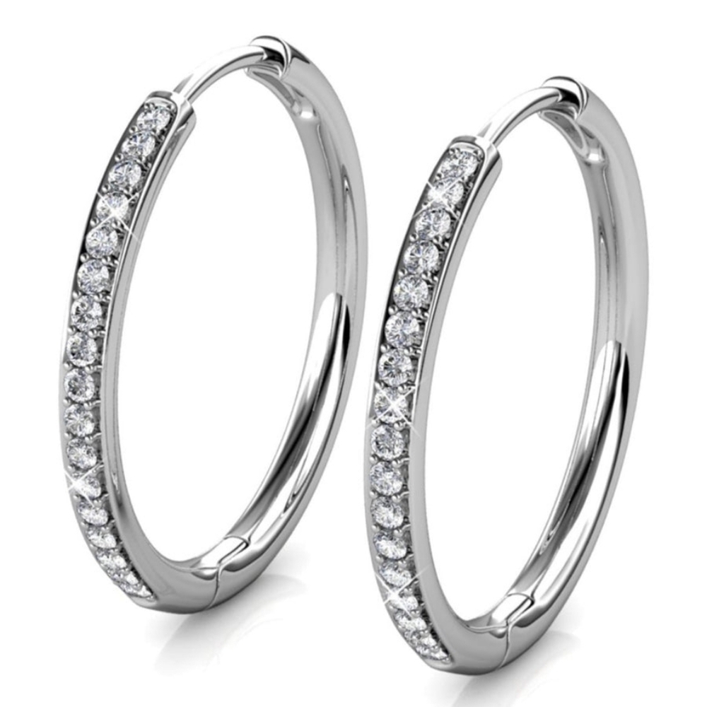 Beautiful 18k White Gold Plated Earrings